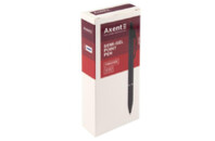 Ручка масляная Axent Prestige автоматическая метал. корпус черный, Синяя 0.7 мм (AB1086-01-02)