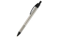 Ручка масляная Axent Prestige автоматическая метал. корпус серый, Синяя 0.7 мм (AB1086-03-02)