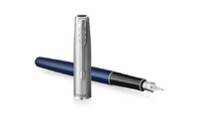 Ручка перьевая Parker SONNET 17 Essentials Metal Blue Lacquer CT  FP F (83 711)