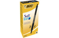 Ручка шариковая Bic автоматическая Soft Clic Grip с резиновым грипом Черная (bc837397)
