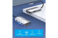 Концентратор Vention USB3.1 Type-C --> USB 3.0x3/SD/TF/PD 100W Hub 6-in-1 (TNHHB)