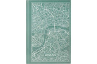 Книга записная Axent Maps London А4 в твердой обложке 96 листов в клетку Бирюзова (8422-516-A)