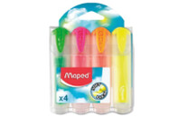 Маркер Maped набор Fluo Peps Ultra Soft Transparent 1-5 мм 4 шт (MP.745947)