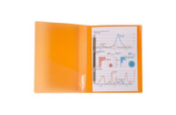 Папка-скоросшиватель Axent A4 700 мкм Прозрачная оранжевая (1304-25-A)