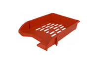 Лоток для бумаг Арника горизонтальный, пластиковый, красный (80104)