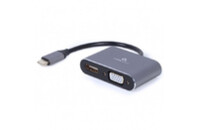 Переходник USB-C to HDMI/VGA, 4К 30Hz Cablexpert (A-USB3C-HDMIVGA-01)