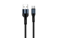 Дата кабель USB 2.0 AM to Type-C 1.0m nylon black ColorWay (CW-CBUC045-BK)
