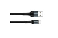 Дата кабель USB 2.0 AM to Micro 5P 1.0m nylon black ColorWay (CW-CBUM045-BK)