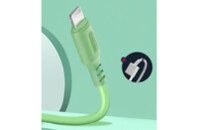 Дата кабель USB 2.0 AM to Lightning 1.0m soft silicone green ColorWay (CW-CBUL042-GR)