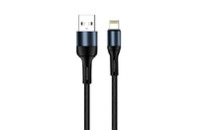 Дата кабель USB 2.0 AM to Lightning 1.0m nylon black ColorWay (CW-CBUL045-BK)