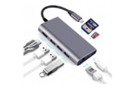 Переходник Dynamode USB3.1 Type-C to HDMI, 3хUSB3.0, RJ45, USB Type-C Female, SD (Dock-USB-TypeC-HDMI-USB3.0-RJ45)