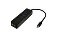 Переходник Dynamode USB 3.1 Type-C - RJ45 Gigabit Lan, 3*USB 3.0 (USB3.1-TypeC-RJ45-HUB3)