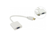 Переходник HDMI M to VGA F (с кабелями аудио и питания от USB) ST-Lab (U-990 white)