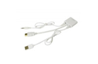 Переходник HDMI M to VGA F (с кабелями аудио и питания от USB) ST-Lab (U-990 white)