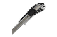 Нож канцелярский Axent 18мм, METAL, rubber inserts, blister (6901-А)