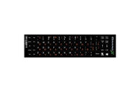 Наклейка на клавиатуру Grand-X 68 keys Cyrillic orange, Latin white (GXDPOW)