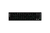 Наклейка на клавиатуру Grand-X 68 keys Cyrillic green, Latin white (GXDPGW)