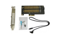 Контроллер Dynamode 2х M.2 NVMe M-Key /SATA B-key SSD to PCI-E 3.0 x4/ x8/ x16, (PCI-Ex4- 2xM.2 MB-key)