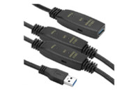 Адаптер USB 3.0 AM - AF, 20 m, active PowerPlant (CA912865)