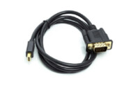 Кабель мультимедийный mini DisplayPort (M) to VGA (M), 1.0m, black PowerPlant (CA911998)