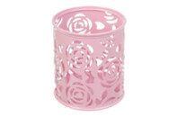 Подставка для ручек Buromax круглая, ROSE, PASTEL, металлическая, розовая (BM.6206-10)