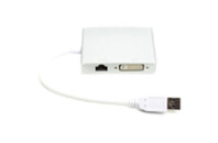 Переходник USB 3.0 to HDMI, DVI, VGA, RJ45 Gigabit Ethernet PowerPlant (CA912087)