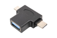 Переходник USB 3.0 Type-C, microUSB (M) to USB 3.0 OTG AF PowerPlant (CA913121)