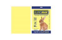 Бумага Buromax А4, 80g, PASTEL yellow, 50sh (BM.2721250-08)