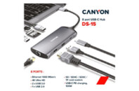 Концентратор Canyon 8-in-1 USB-C (CNS-TDS15)
