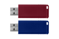 USB флеш накопитель Verbatim 2x32GB Store'n'Go Slider Red/Blue USB 2.0 (49327)