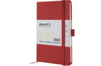 Еженедельник Axent 2023 Partner Lines 125x195 мм красный (8515-23-05-A)