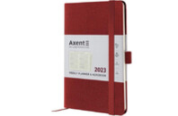 Еженедельник Axent 2023 Partner Soft Fabric 125x195 мм бордовый (8514-23-05-A)
