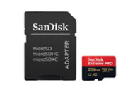 Карта памяти SanDisk 256 GB microSDXC UHS-I U3 Extreme Pro+SD Adapter (SDSQXCD-256G-GN6MA)