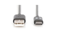 Дата кабель USB 2.0 AM to Type-C 1.8m Digitus (AK-300136-018-S)