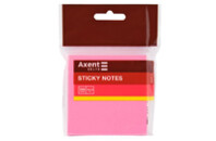 Бумага для заметок Axent с клейким слоем неоновый розовый 75х75мм, 100 листов (D3414-13)
