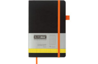 Книга записная Buromax Concept 125x195 мм 96 листов в клетку обложка из искусственной кожи Оранжевая (BM.291162-11)