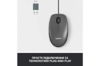 Мышка Logitech M100 USB Black (910-006652)