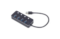 Концентратор Gembird USB 3.0 4 ports switch black (UHB-U3P4P-01)