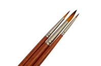 Кисточка для рисования Santi набор художественных №1, синтетика, 3шт круглые (№1,4,8), короткая ручка (310834)