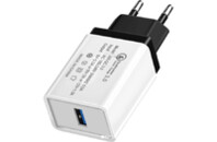 Зарядное устройство XoKo QC-100 1 USB Qualcom 3.0 3.5A Black (QC-100-BK)