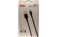 Дата кабель USB 2.0 AM to Lightning 1.0m NB143 Braided Black XO (XO-NB143i1-BK)