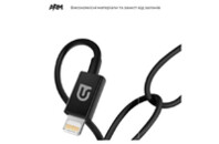 Дата кабель USB 2.0 AM to Lightning 1.2m AMD818BL black Armorstandart (ARM64373)