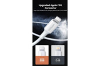 Дата кабель USB 2.0 AM to Lightning 1.0m US155 MFI White Ugreen (US155/20728)