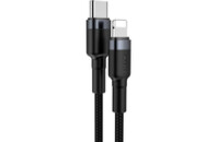 Дата кабель USB-C to Lightning 1.0m 18W 2.1A Cafule Black-Grey Baseus (CATLKLF-G1)