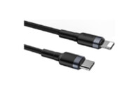 Дата кабель USB-C to Lightning 1.0m 18W 2.1A Cafule Black-Grey Baseus (CATLKLF-G1)