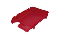 Лоток для бумаг Economix горизонтальный Компакт, пластик ярко-красный (E80605)