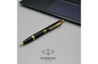 Ручка шариковая Parker IM 17 UKRAINE Black GT BP Огненный Трезубец (22032_T031y)