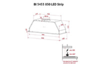 Вытяжка кухонная Perfelli BI 5453 BL 850 LED Strip