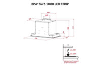 Вытяжка кухонная Perfelli BISP 7673 BL 1000 LED Strip