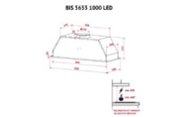 Вытяжка кухонная Perfelli BIS 5653 BL 1000 LED